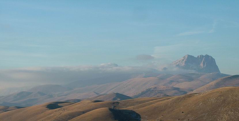 Gran Sasso. View from Rocca di Calascio Castlle