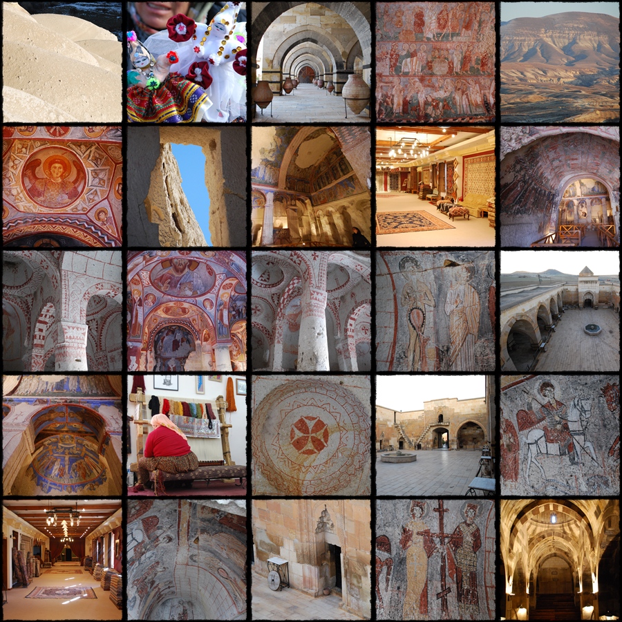 kapadocja pod sniegiem, snieg w kapadocji, cappadocia sotto la neve, cammini delle fate, open air museum, chiese rupestre, rupestic churches, freski, folklor, folk, goreme open air museum, karawensaj, caraversaggio, Early Christian cave art with graffiti, Goreme Open Air Museum