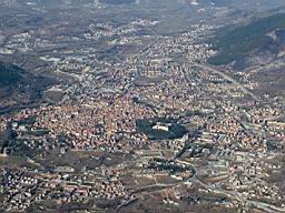 aerial photo of peruggia, L'Aquila