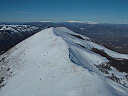 Vista aerea di Gran Sasso d'Italia, appenini