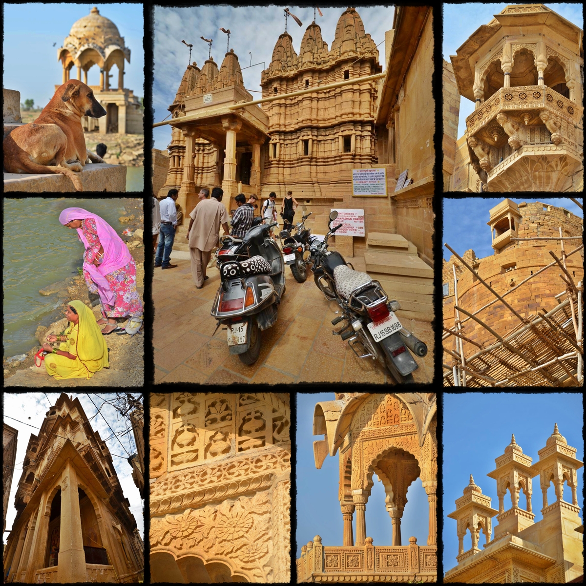 THE GOLDEN CITY OD JAISALMER > GADSISAR LAKE > JAISALMER FORT > Rishabhadeva Temple > Jain Sambhavnath temple > decorated merchant's houses facades > SAM VILLAGE, NEAR PAKISTAN BORDER > CAMMEL RIDE IN THE THAR DESERT