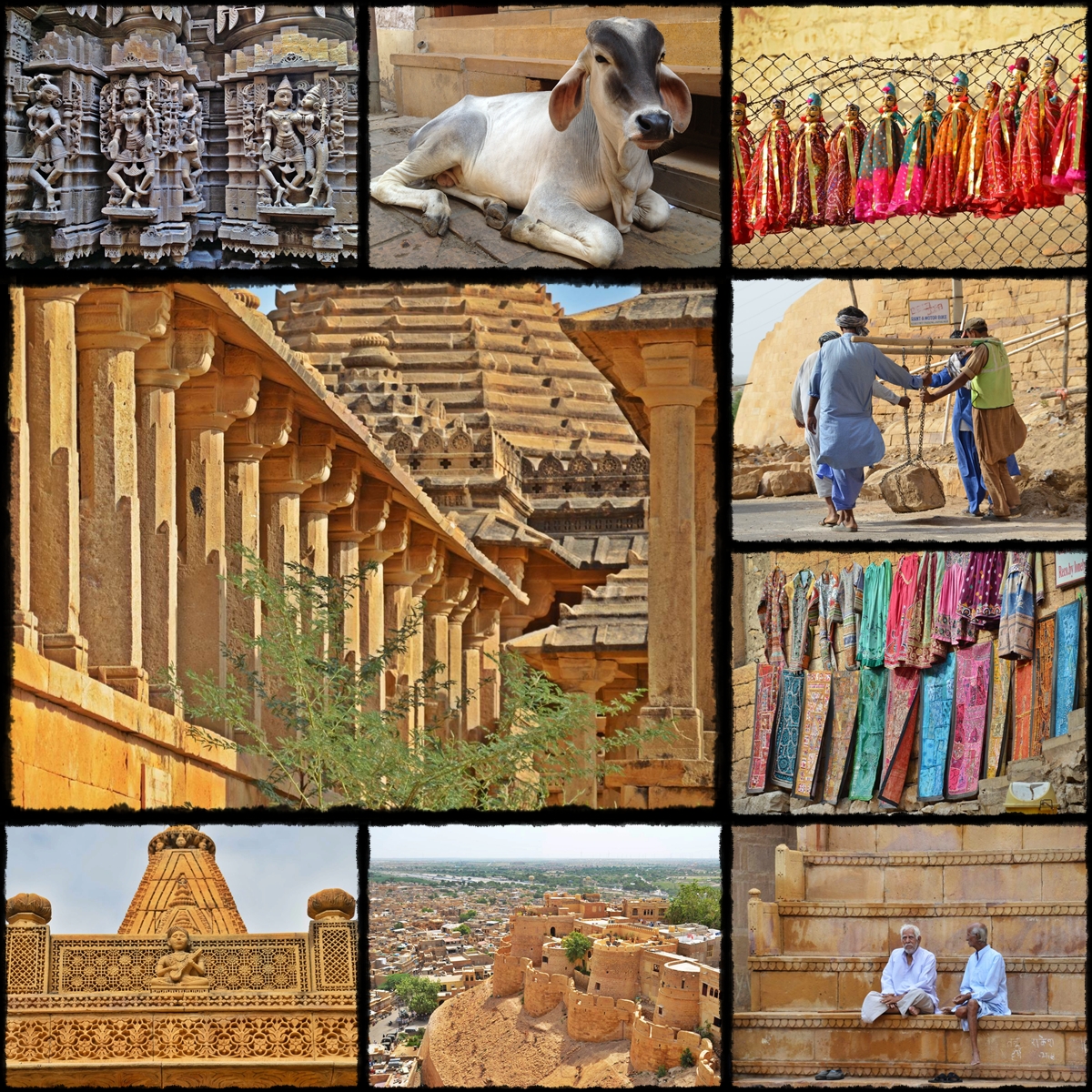 THE GOLDEN CITY OD JAISALMER > GADSISAR LAKE > JAISALMER FORT > Rishabhadeva Temple > Jain Sambhavnath temple > decorated merchant's houses facades > SAM VILLAGE, NEAR PAKISTAN BORDER > CAMMEL RIDE IN THE THAR DESERT