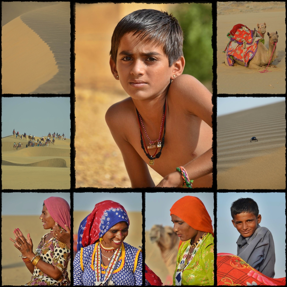 THE GOLDEN CITY OD JAISALMER > GADSISAR LAKE > JAISALMER FORT > Rishabhadeva Temple > Jain Sambhavnath temple > decorated merchant's houses facades > SAM VILLAGE, NEAR PAKISTAN BORDER > CAMMEL RIDE IN THE THAR DESERT