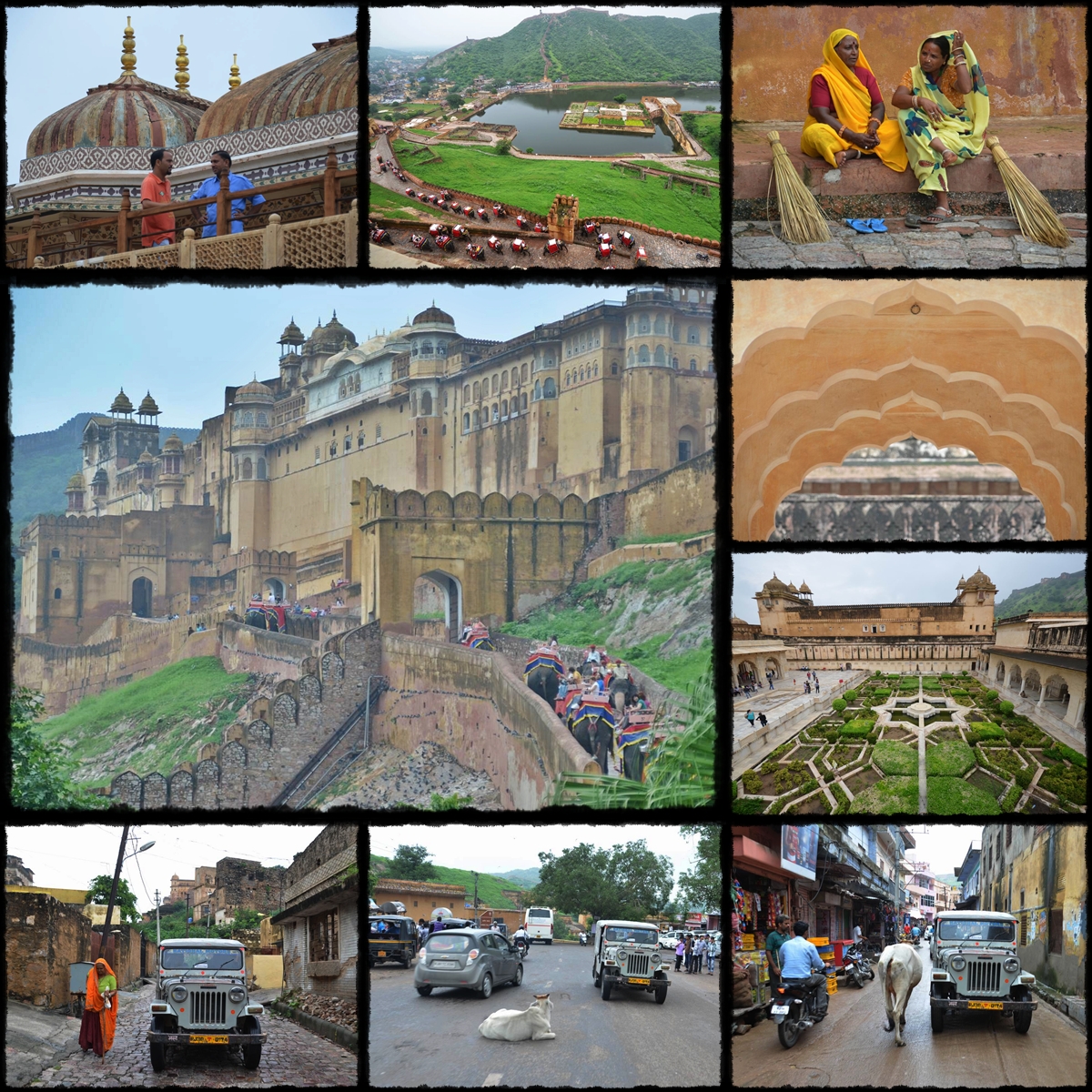 THE ROSE CITY OF JAIPUR > AMBER FORT > HAVA MAHAL (called Palace of Winds or Palace of the Breeze) > JANTAR MANTAR ASTRONOMICAL OBSERVATORY > JAIPUR CITY PALACE
