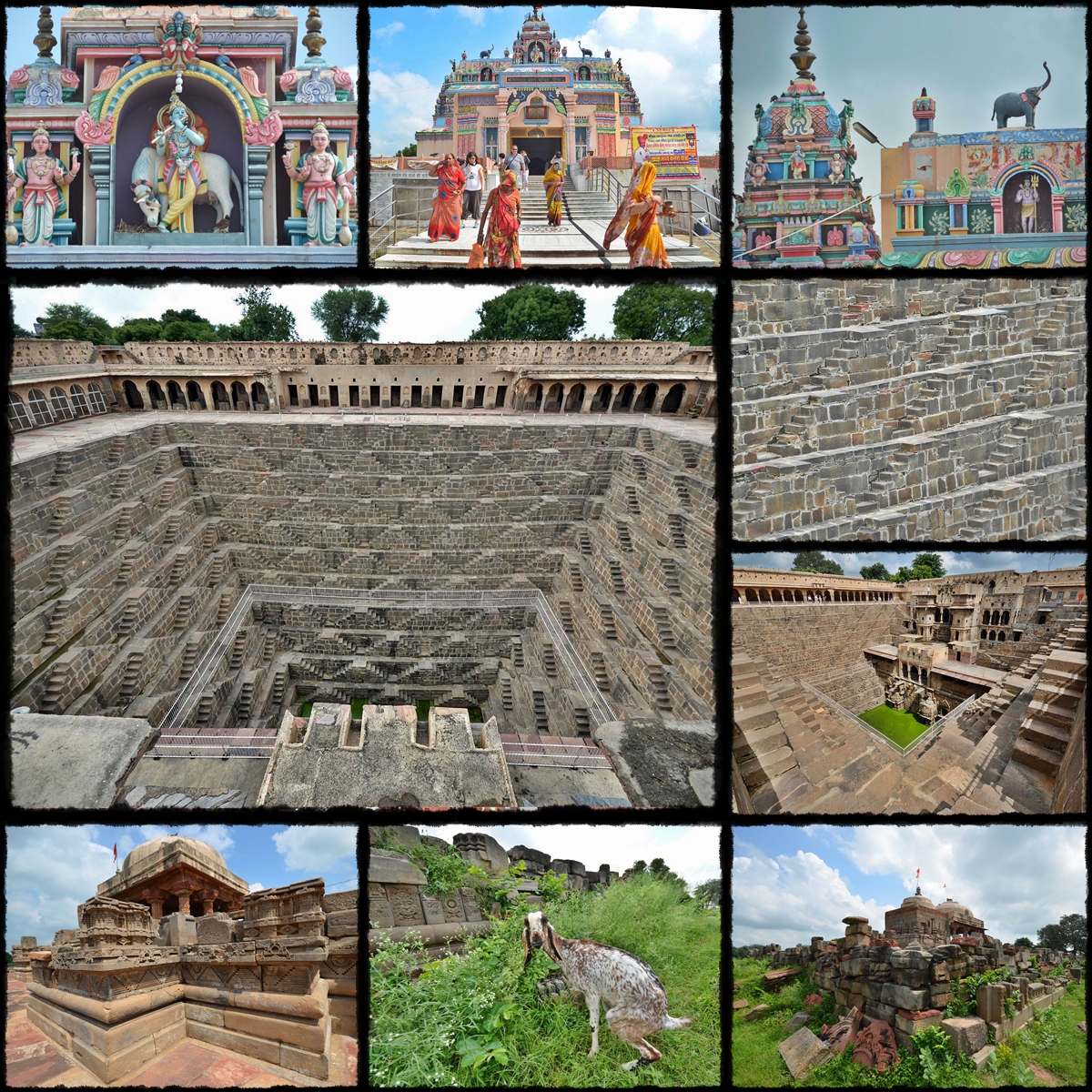 JAIPUR > ABHANERI CHAND BAORI STEPWELL > FATEHPUR SIKRI > AGRA