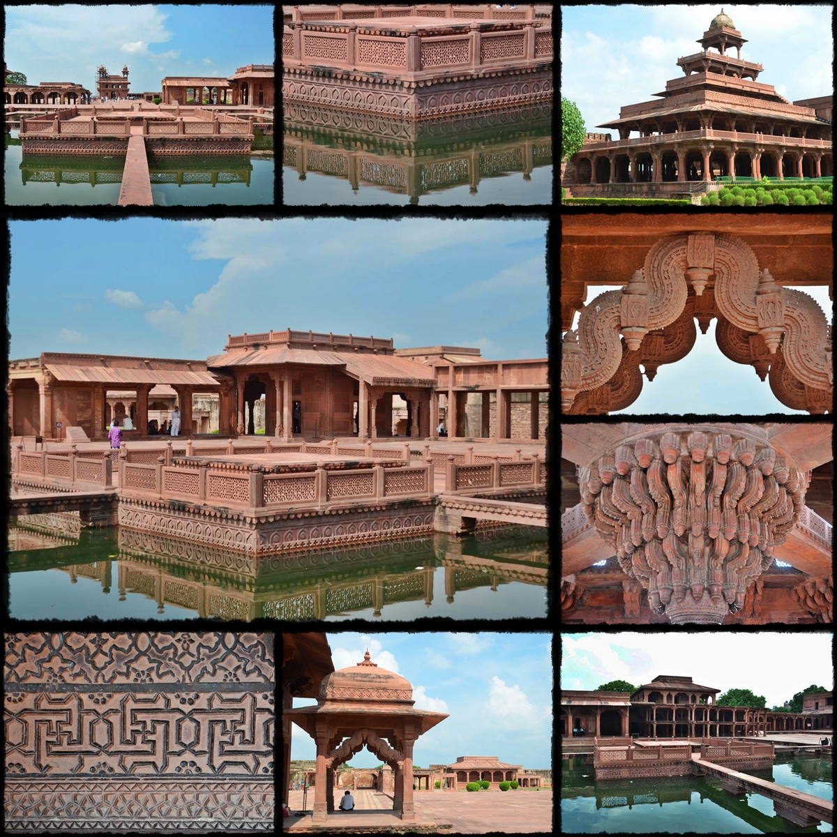 JAIPUR > ABHANERI CHAND BAORI STEPWELL > FATEHPUR SIKRI > AGRA