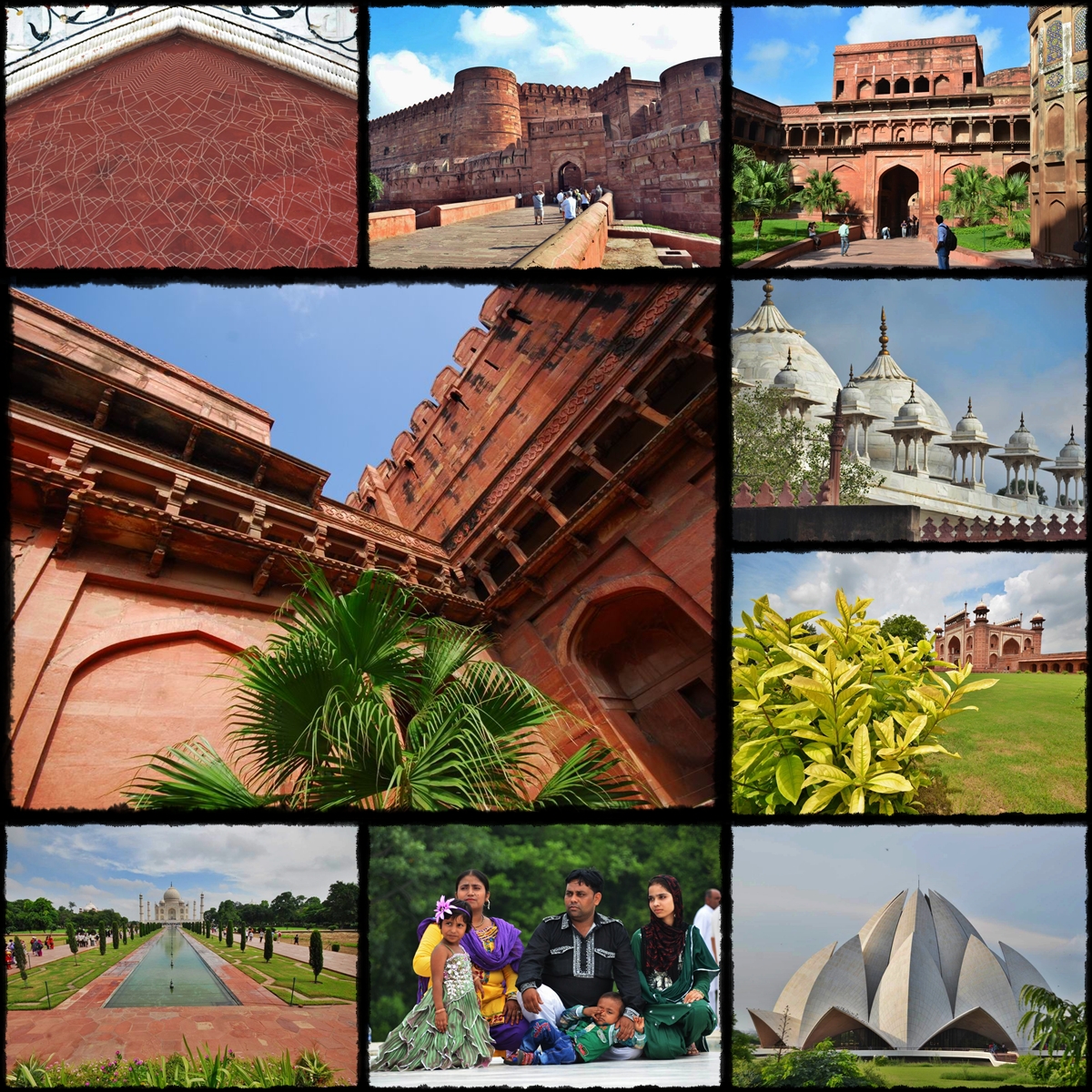 AGRA > RED FORT OF AGRA > TAJ MAHAL WHITE MARBLE MAUSOLEUM > DELHI