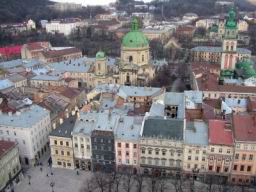 panorama z Lwowskiego ratusza, Lviv Historic Center. UNESCO World Heritage Site