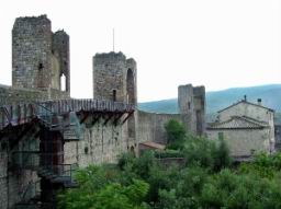 The walls of Monteriggioni and its 14 towers