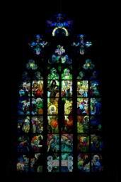 The Mucha windows in Saint Vitus Cathedral in Prague, witra a. muchy na hradczanach