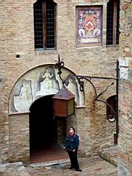Medieval frescoed doorway