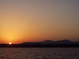 Sunset over the Red Sea, Sinai Desert